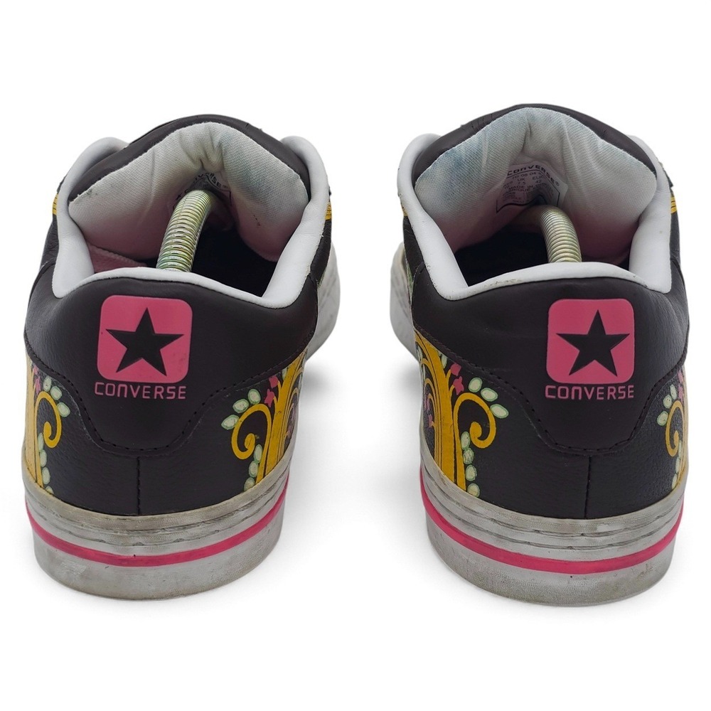 Converse All Star‎ Low Top Sneakers Brown Floral Birds Print Women's 10 - Picture 6 of 10